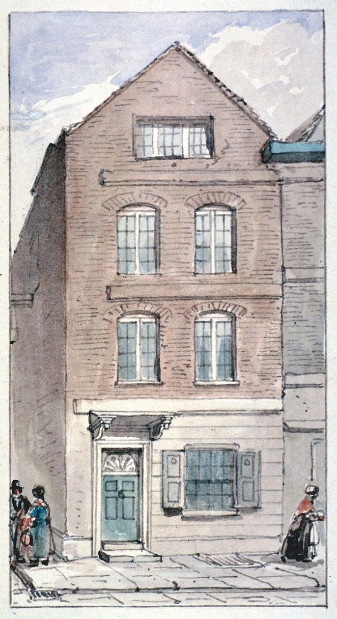 Pohled na č. 7 Blackhorse Alley, Fleet Street, City of London, 1850 od James Findlay