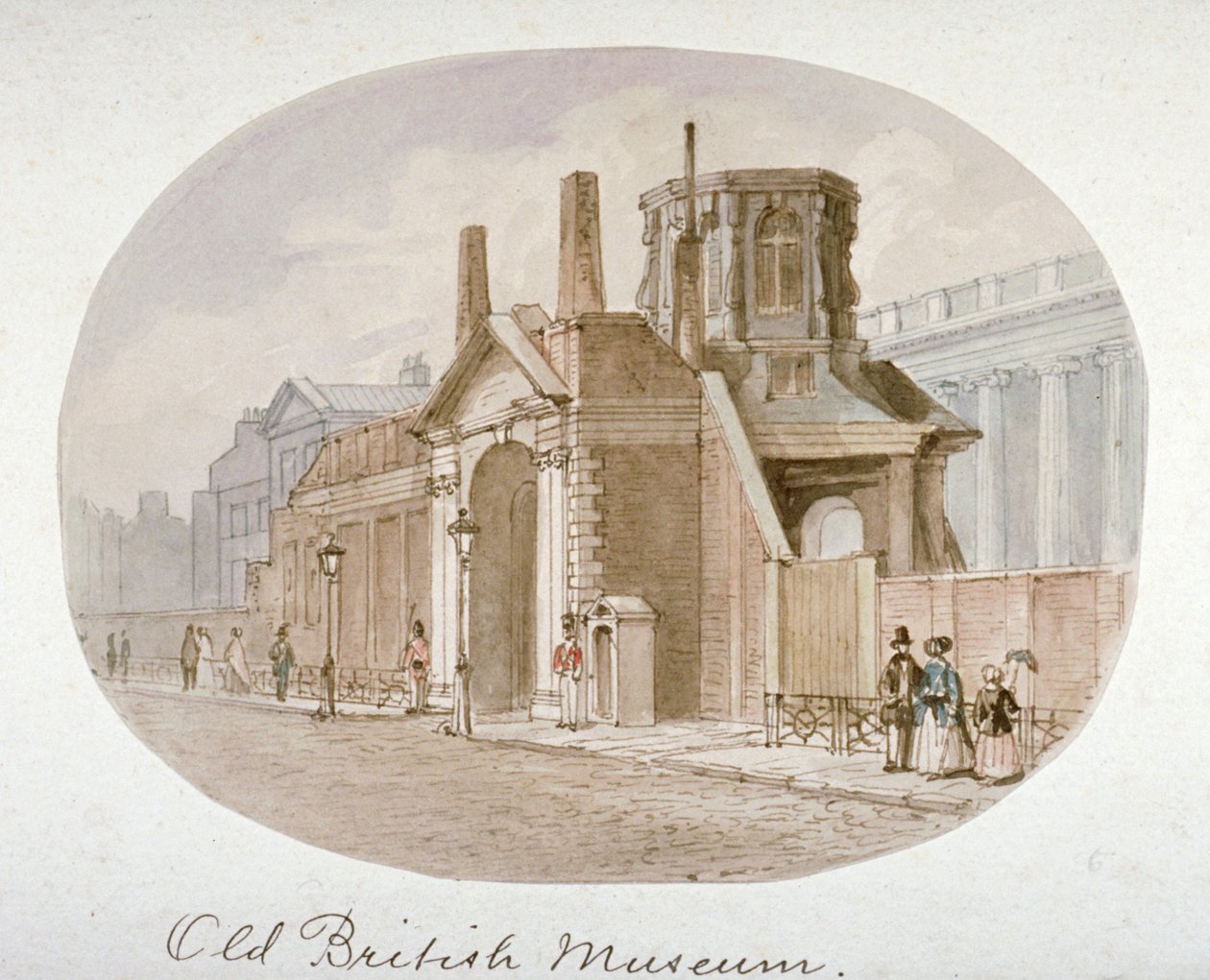 Pohled na staré Britské muzeum, Bloomsbury, Londýn, 1850. od James Findlay