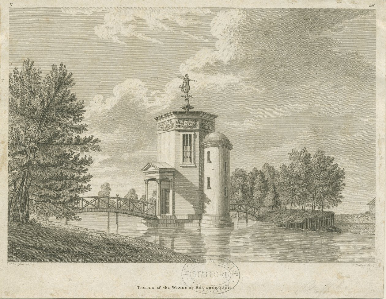 Shugborough - Temple of the Winds: rytina a [konec 18. století] (tisk) od James Fittler