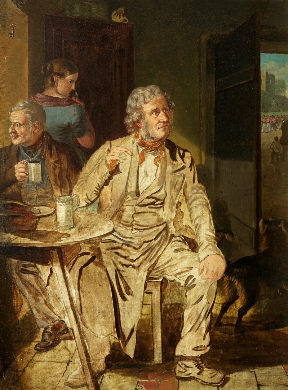 Studie hospodské scény od James Flewitt Mullock