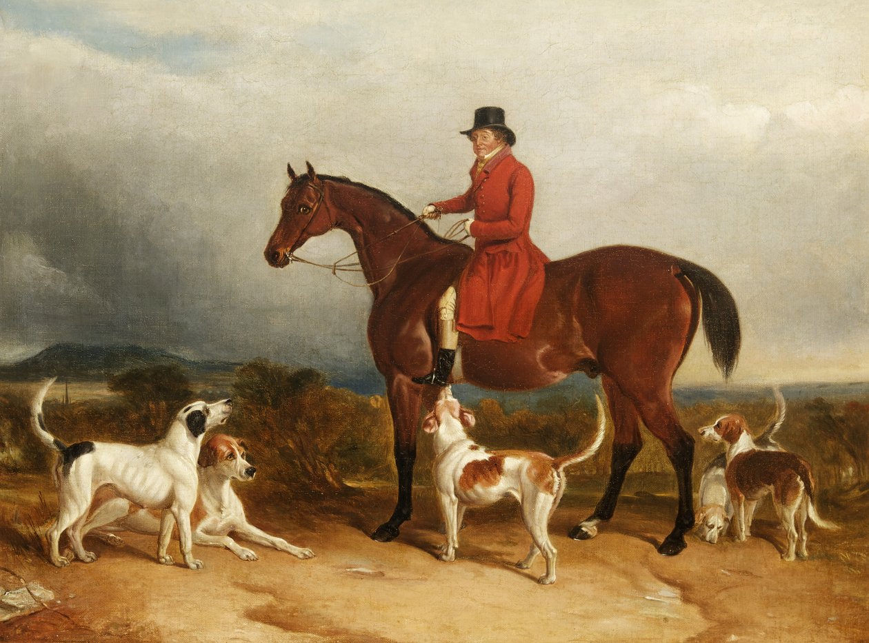 William Phillips z Risca Manor, Monmouthshire se psy, 1850-55 od James Flewitt Mullock