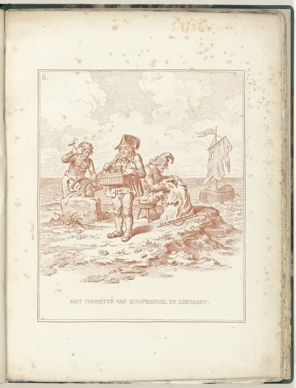 Výbor obchodu a lodní dopravy, 1795 Výbor pro obchod a dopravu (název na objektu) Hollandia Regenerata (název série) od James Gillray (possibly)