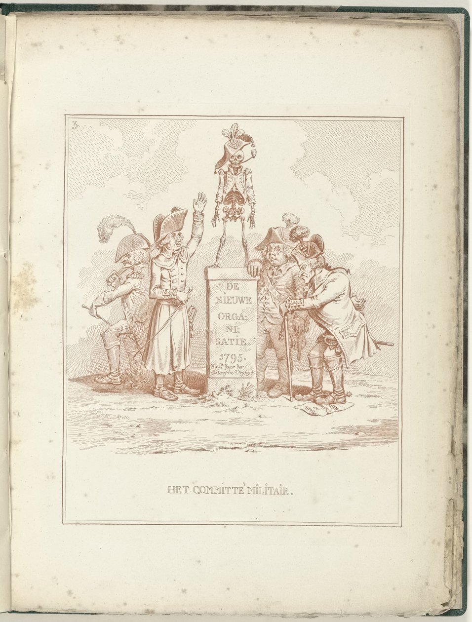 Výbor pro vojenské záležitosti, 1795 Vojenský výbor (název o objektu) Hollandia Regenerata (název série) od James Gillray (possibly)