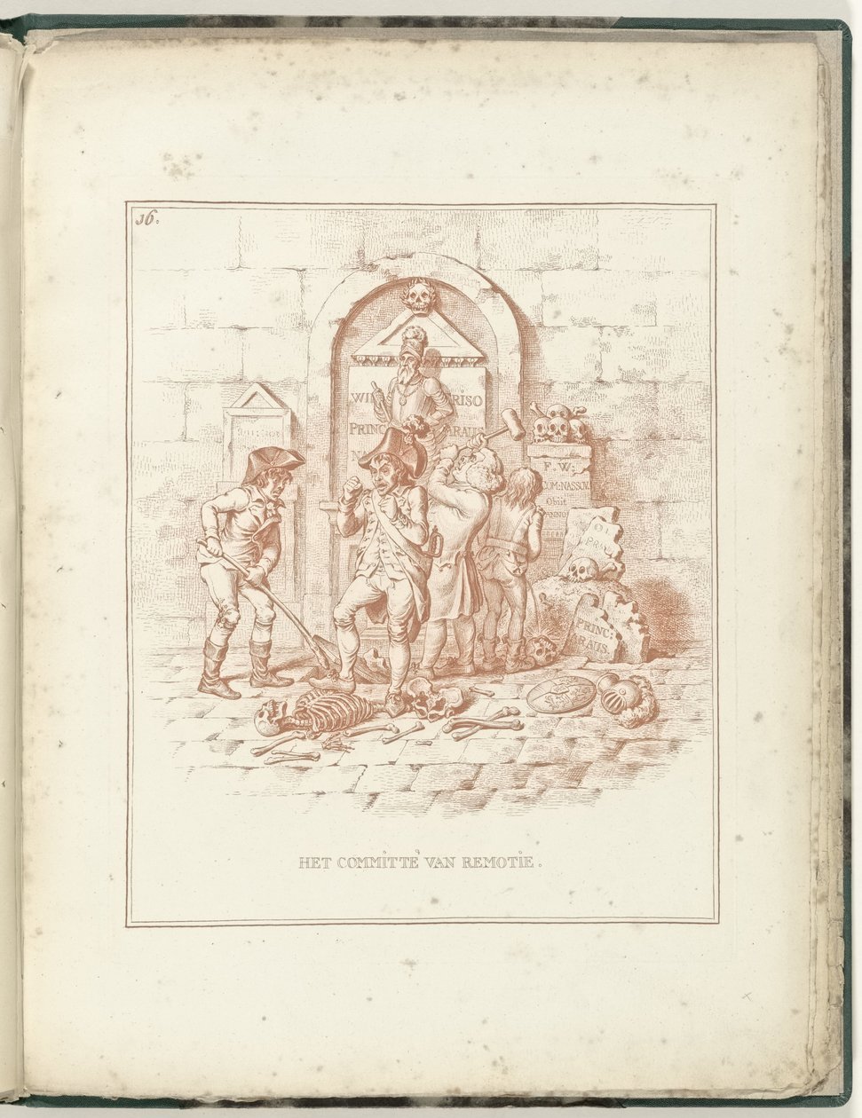 Výbor remotion, 1795 The Committé de Remotie (název na objektu) Hollandia Regenerata (název série) od James Gillray (possibly)