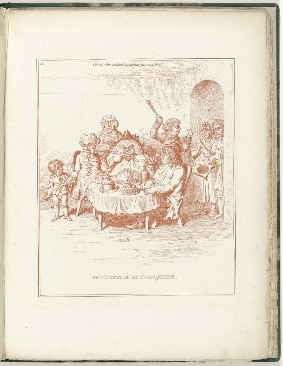 Výbor pro potřebné, 1795 Výbor Noodlydende (název o objektu) Hollandia Regenerata (název série) od James Gillray (possibly)