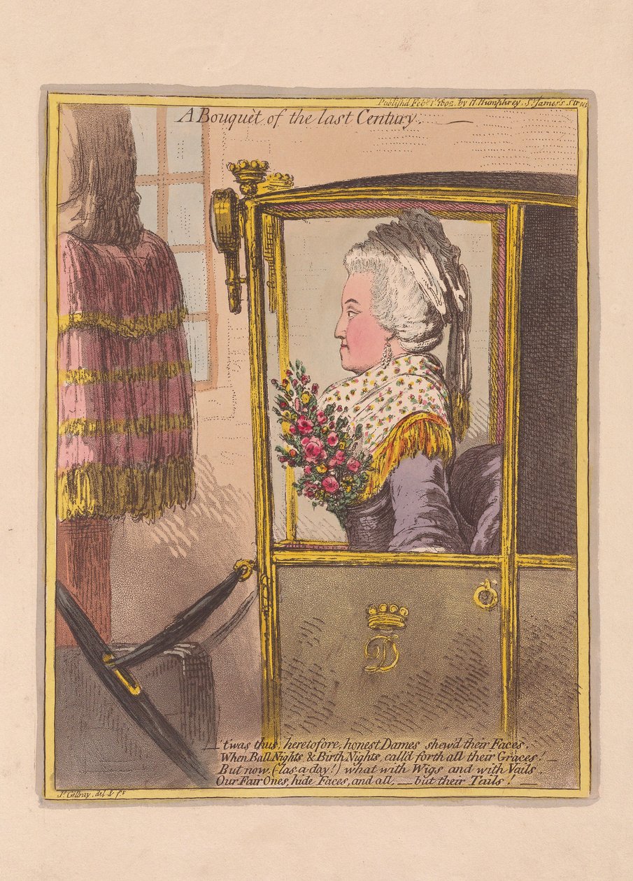 Kytice minulého století, hospoda. 1802 (ručně kolorovaná rytina) od James Gillray