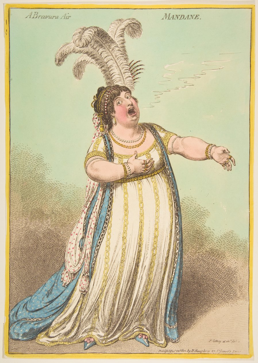 Bravura Air. Mandane, 22. prosince 1801. od James Gillray