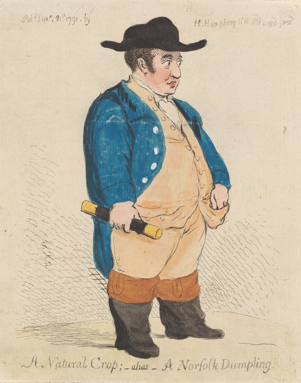 Přirozený účes - neboli - norfolkský knedlík od James Gillray