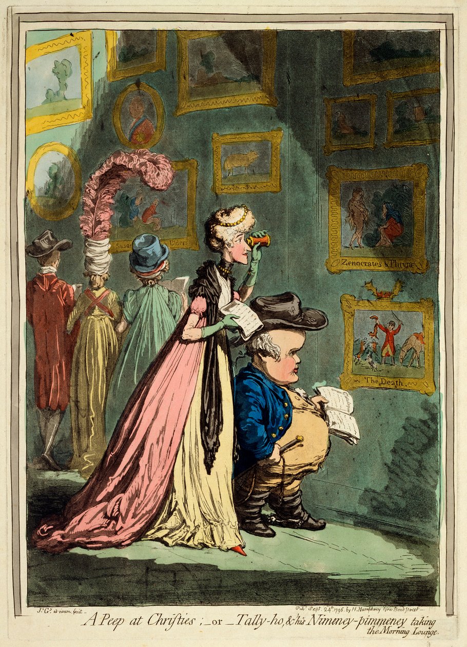 A Peep at Christies, 1796 od James Gillray