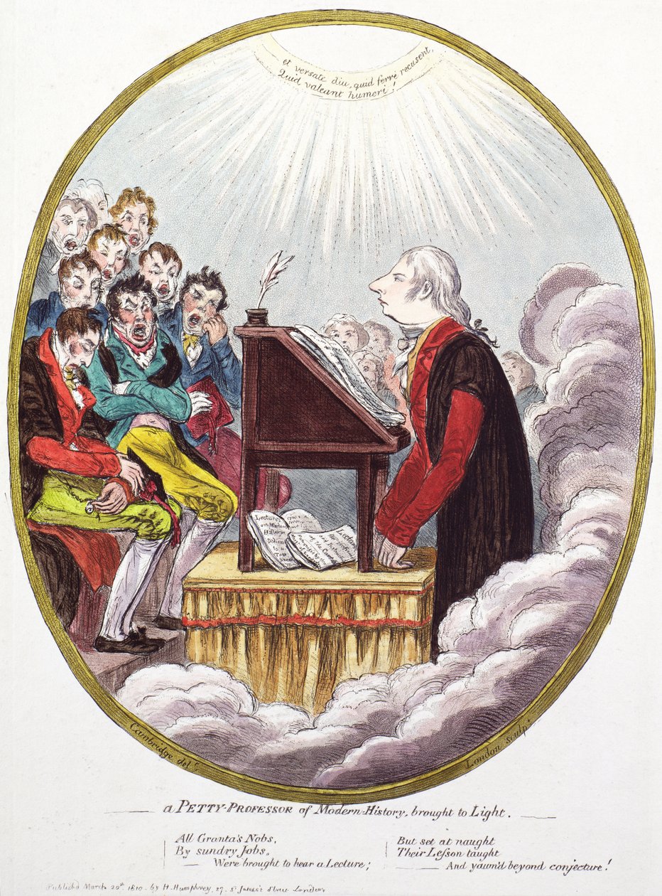 Malý profesor moderních dějin vytažen na světlo od James Gillray