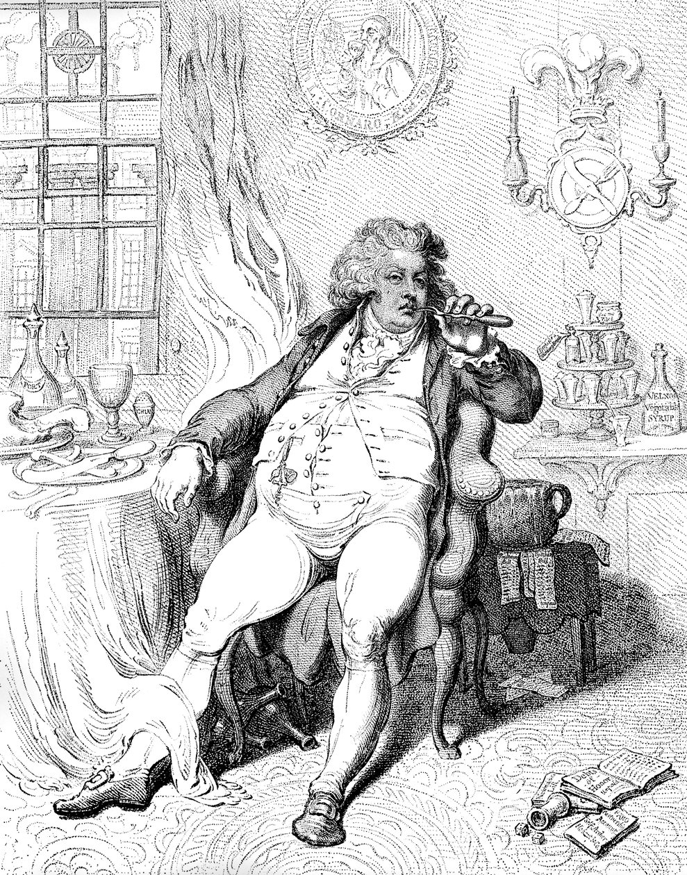 Voluptuary Under the Horrors of Digestion, 1792. od James Gillray