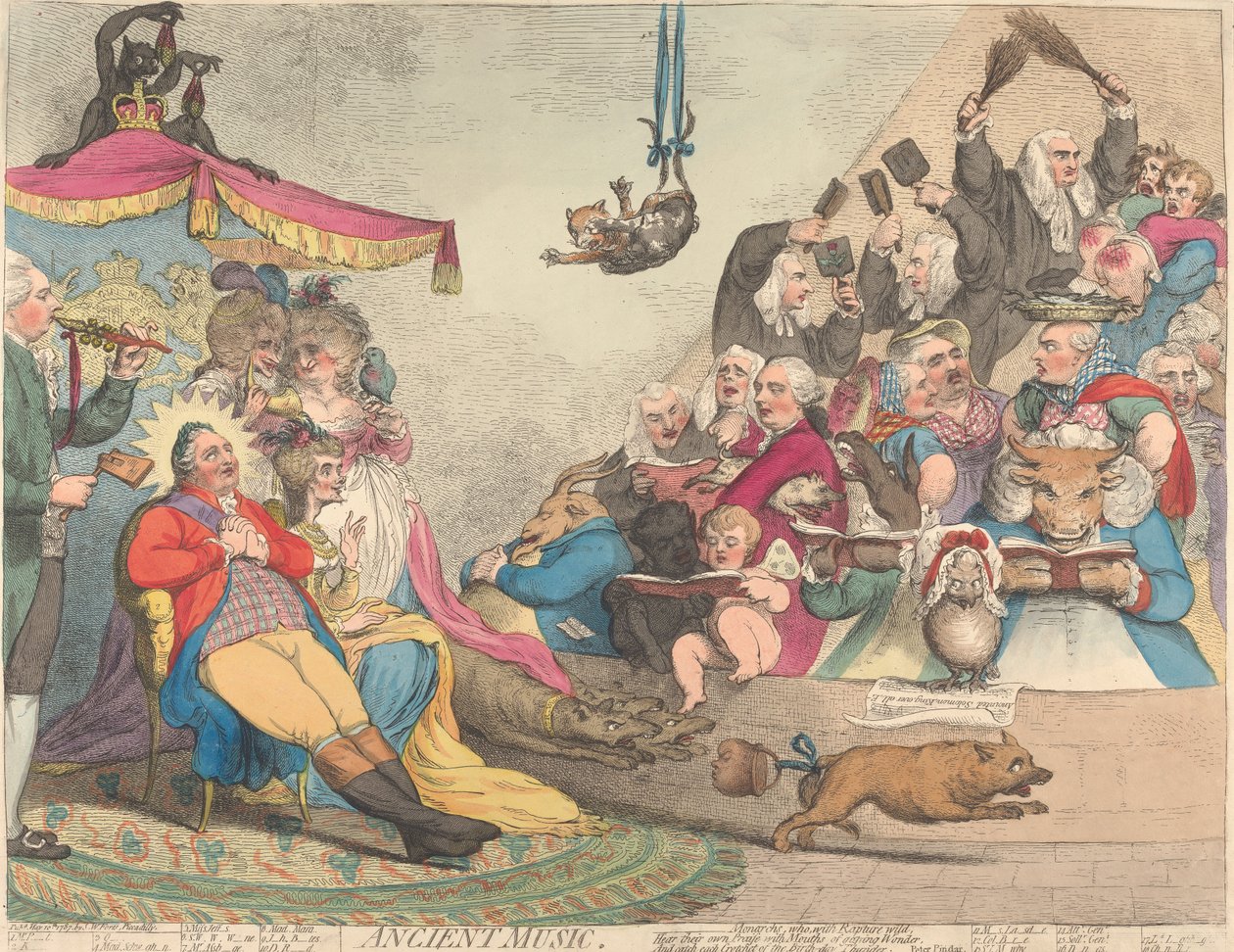 Starověká hudba od James Gillray