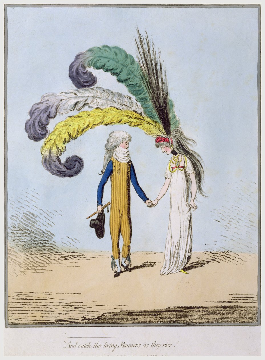 „A chyťte živé způsoby, jak vstávají“, vydala Hannah Humphrey (ručně kolorovaný lept) od James Gillray