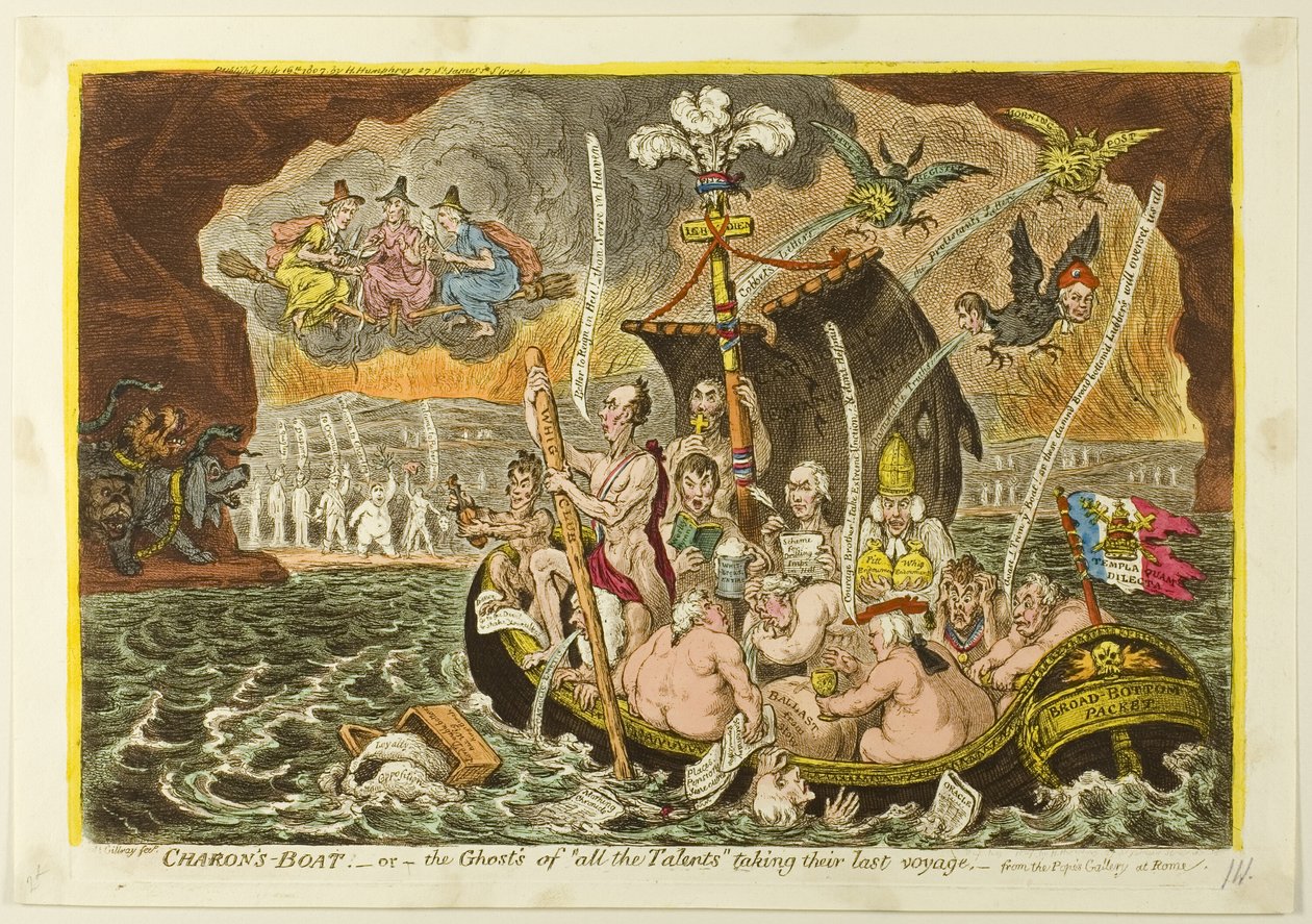 Charonova loď od James Gillray