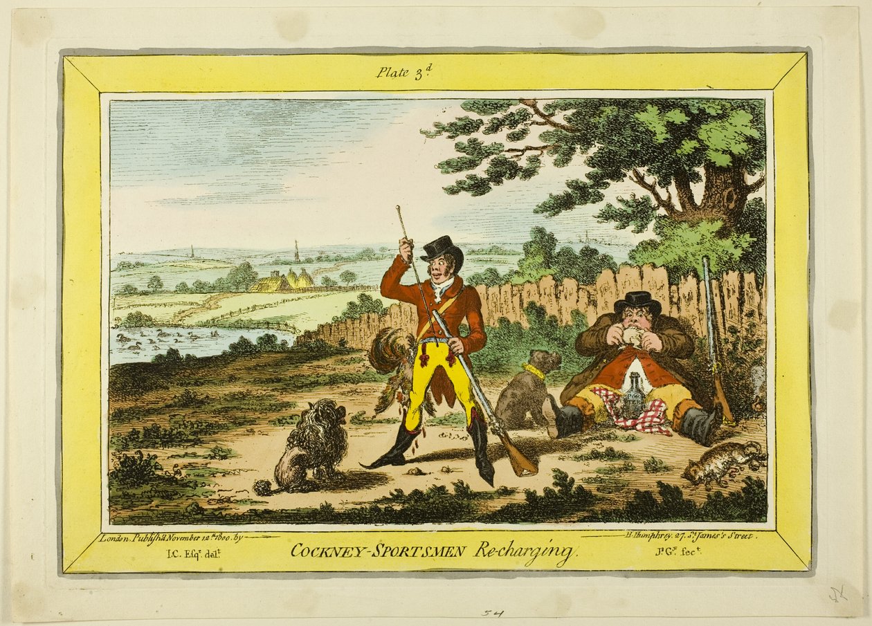 Dobíjení sportovců Cockney od James Gillray