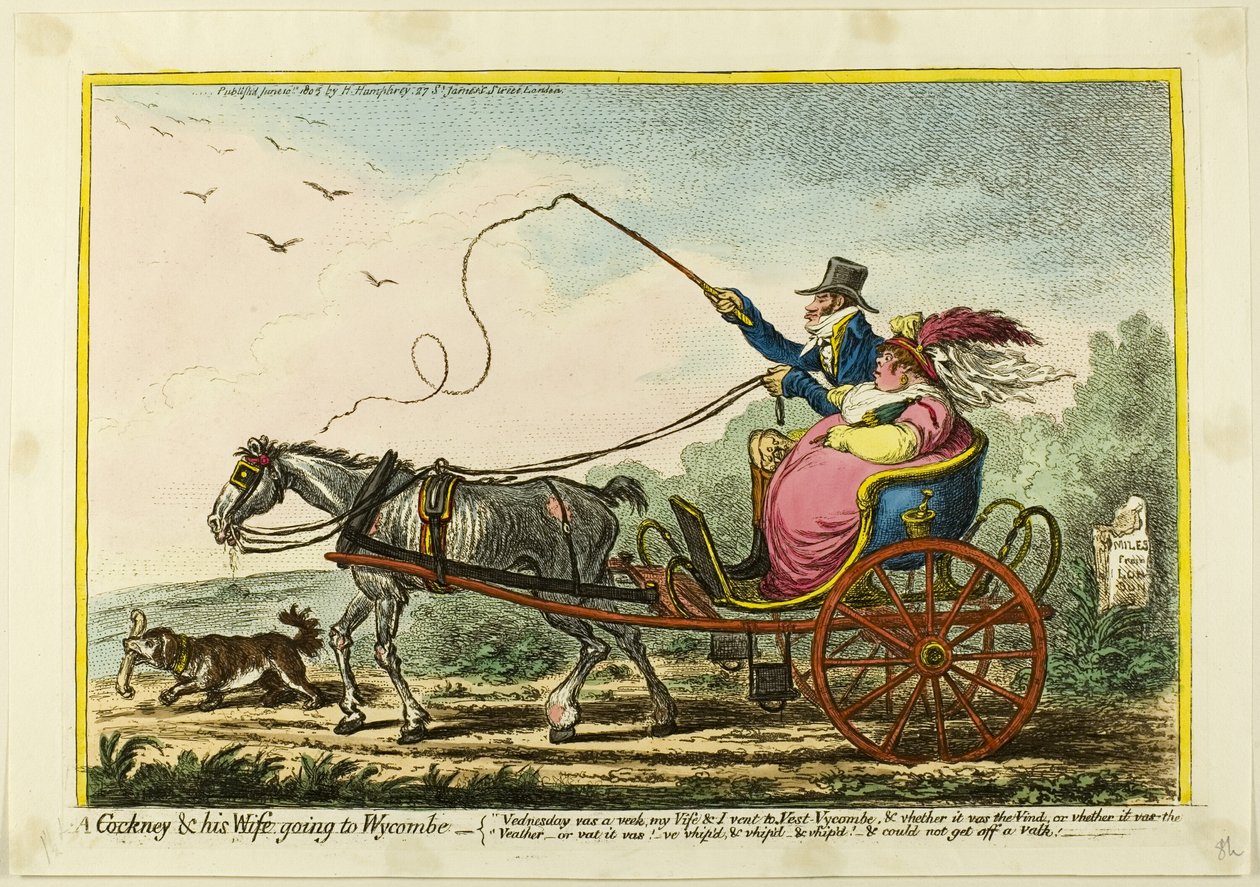 Cockney a jeho žena jedou do Wycombe od James Gillray