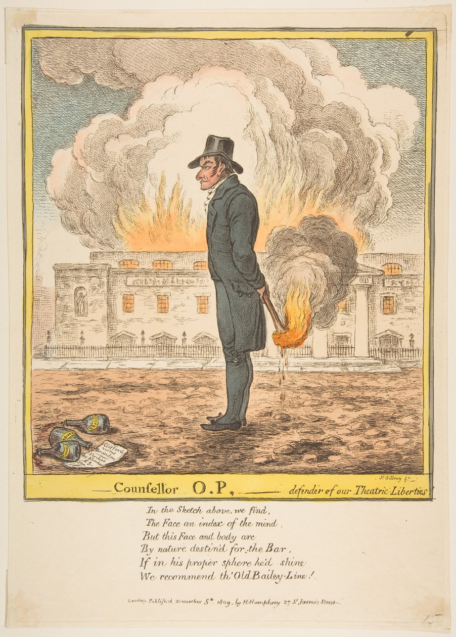 Rádce O.P.-Obránce našich divadelních svobod, 5. prosince 1809. od James Gillray