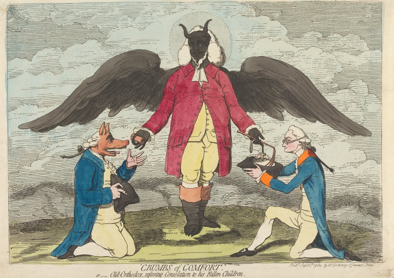 „Drobky útěchy“ – aneb – Staropravoslavný, jenž navrací útěchu svým padlým dětem od James Gillray