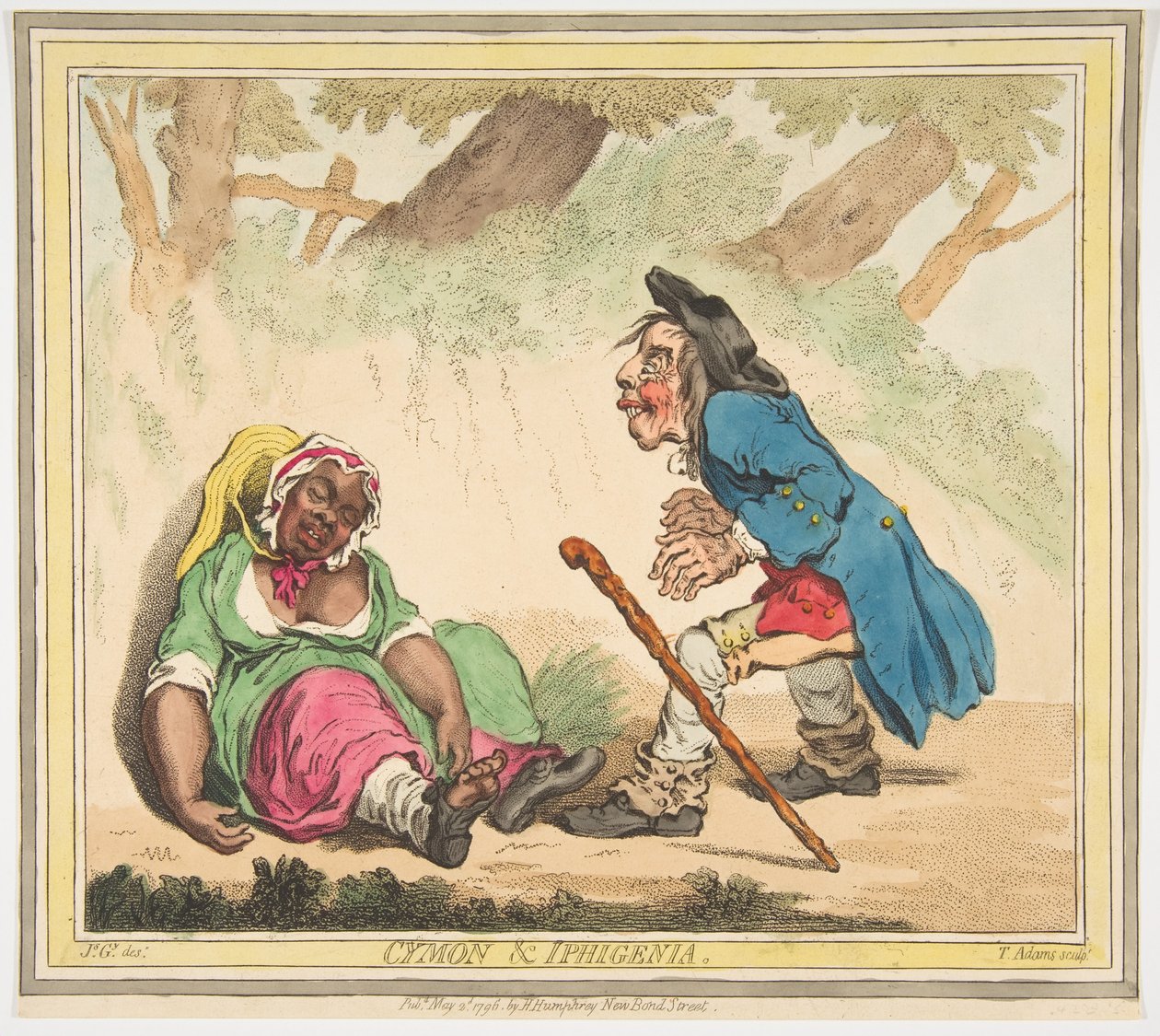 Cymon a Ifigenie, 2. května 1796. od James Gillray