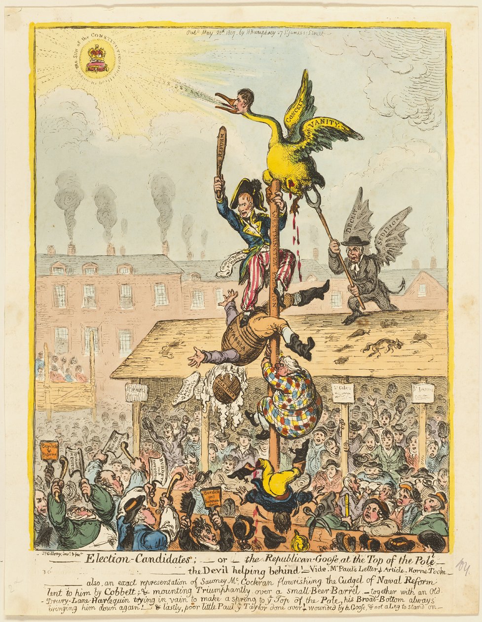 Volební kandidáti od James Gillray