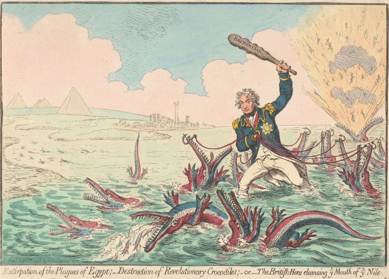 Vymýcení egyptských ran od James Gillray