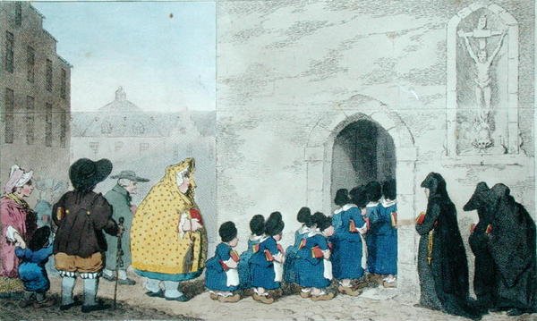 Vlámské znaky, vydal G. Gillray v roce 1793 (ručně kolorovaný lept) od James Gillray