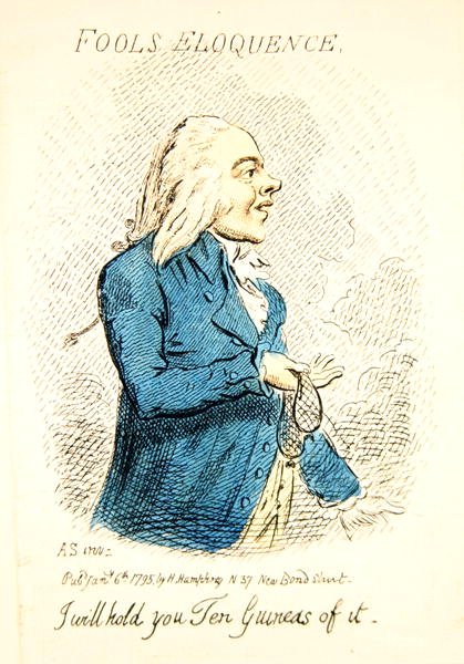 Fools Eloquence, publikovala Hannah Humphrey v roce 1795 (ručně kolorovaná rytina) (detail 191281) od James Gillray