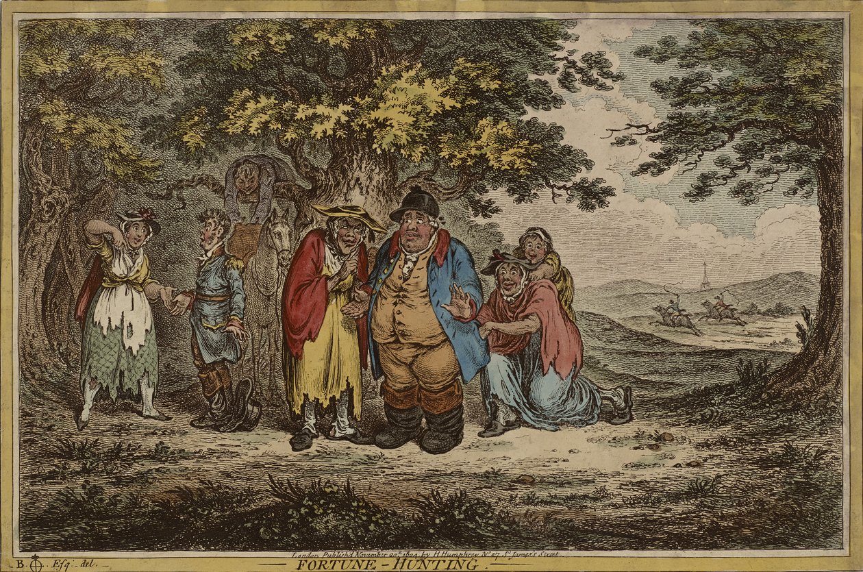 Fortune Hunting, zveřejněno 20. listopadu od James Gillray