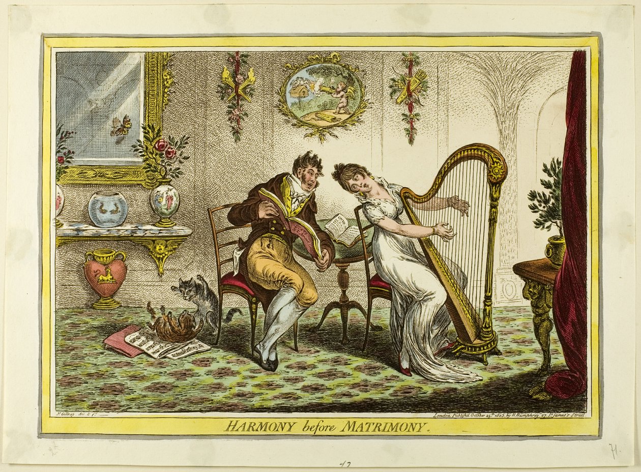 Harmonie před manželstvím od James Gillray