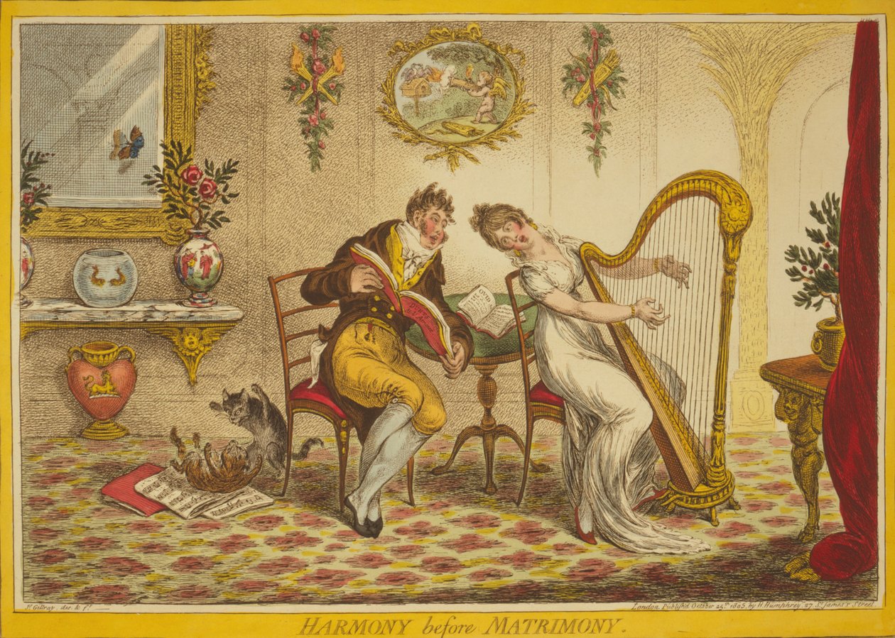 Harmonie před manželstvím, 1805 od James Gillray