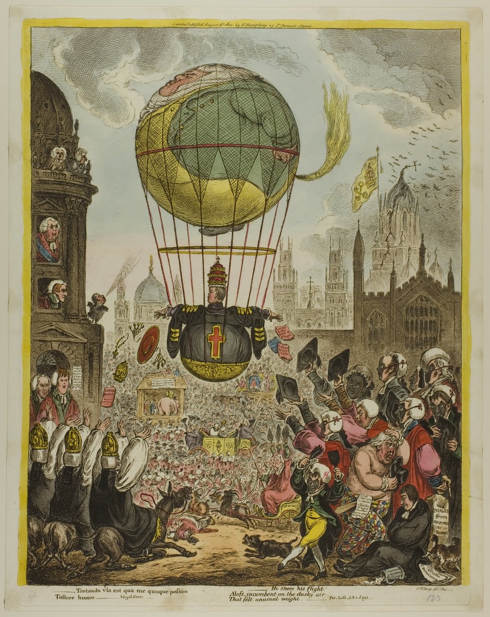 Řídí svůj let od James Gillray