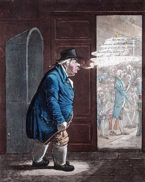 Hope, kterou vydala Hannah Humphrey v roce 1802 (ručně kolorovaný lept) (viz 191205) od James Gillray
