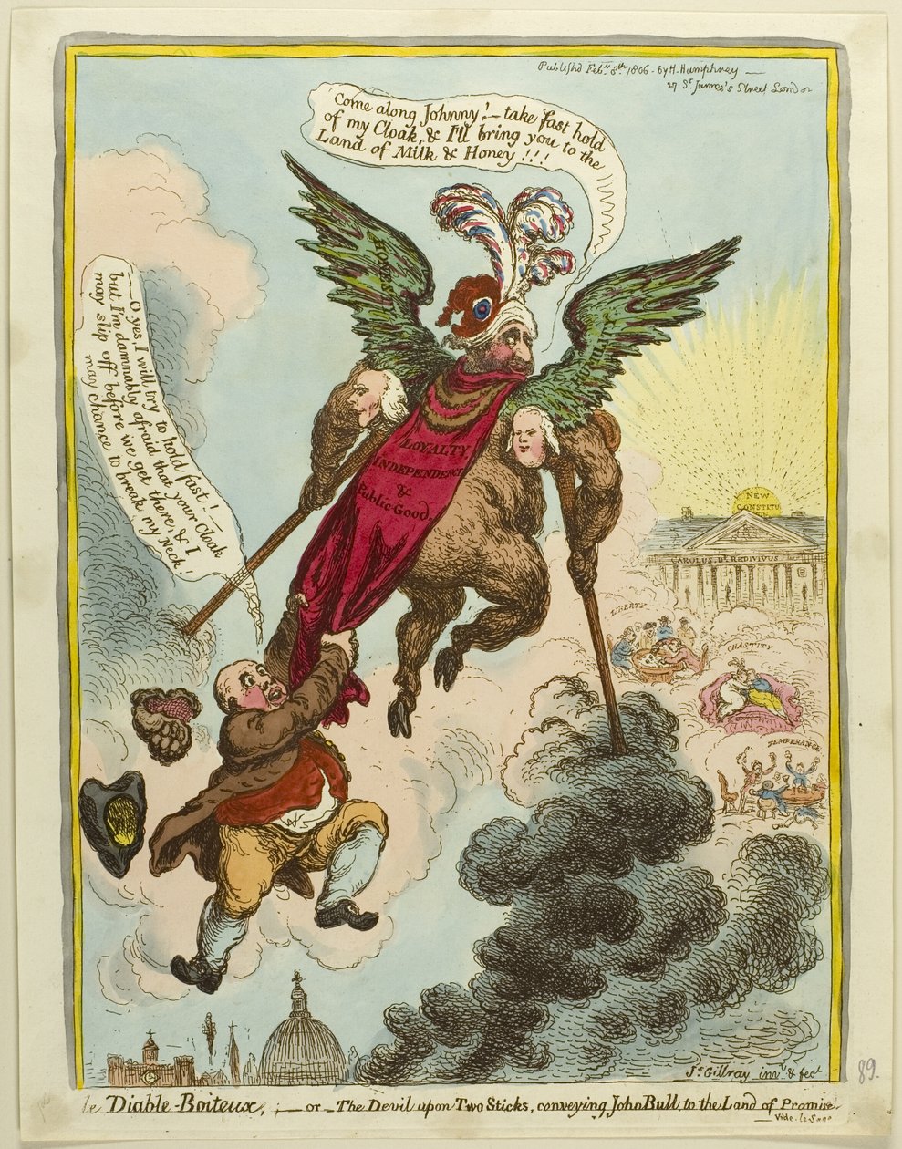 Ďábel chromý od James Gillray