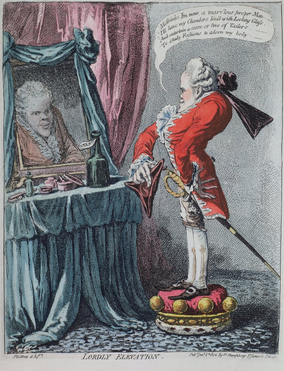 Panská elevace, hospoda. od Hannah Humphrey, 1802 od James Gillray