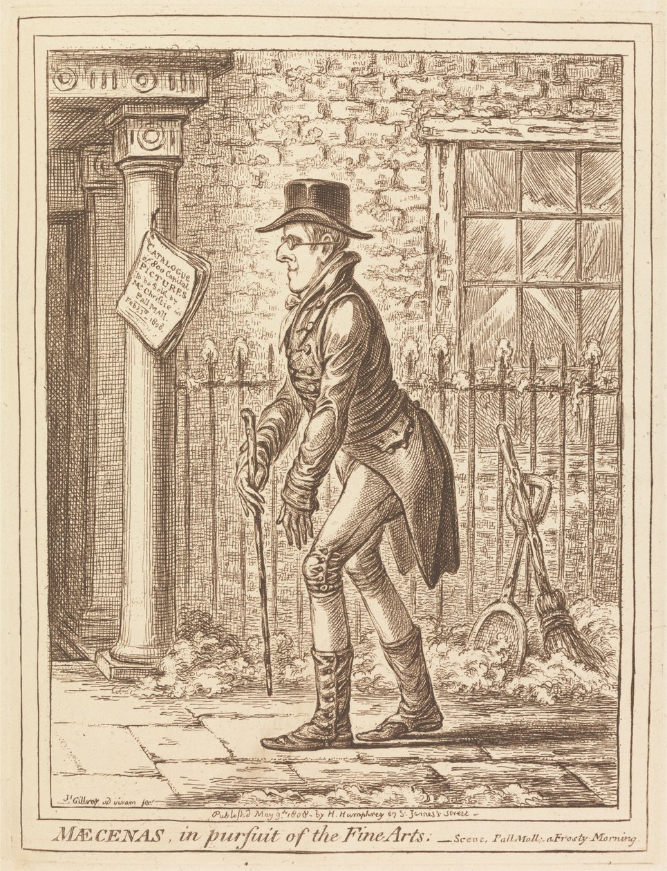 Maecenas, zastánce výtvarného umění od James Gillray