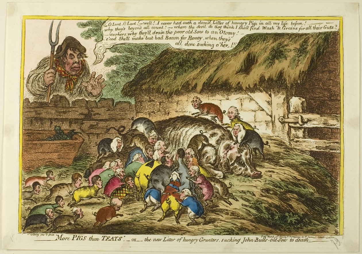 Více prasat než sýkor od James Gillray