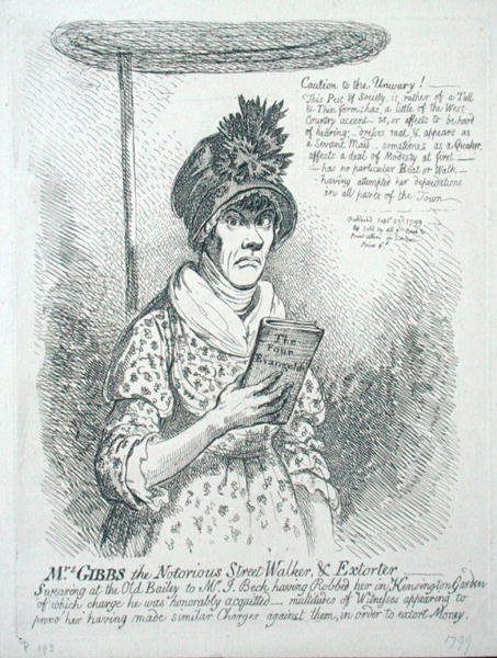 Paní Gibbsová, Notorious Street Walker & Vyděrač od James Gillray