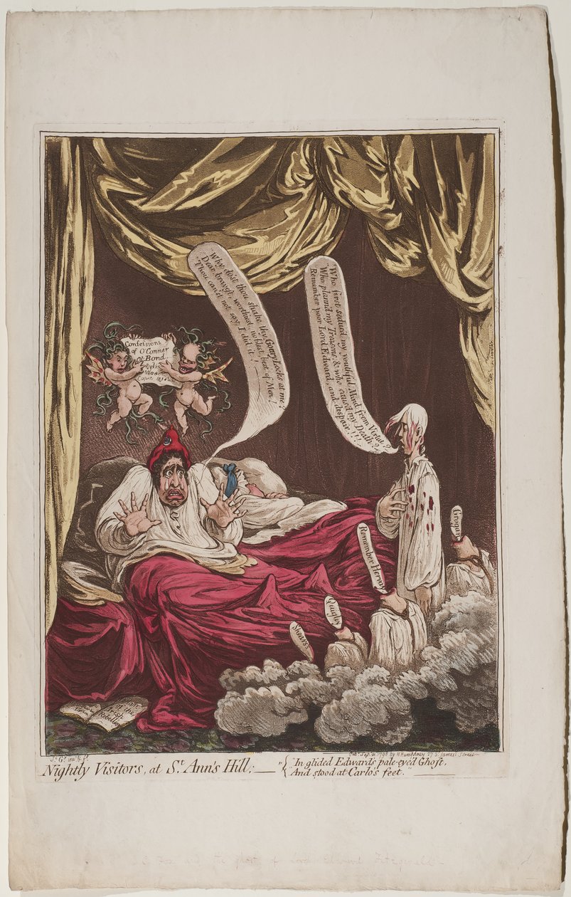 Noční návštěvníci na St Anns Hill, 1798 od James Gillray