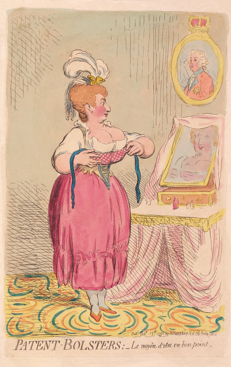 Patent-Bolsters: The Way to Be in Good Point, hospoda. 1791 (ručně kolorovaná rytina) od James Gillray