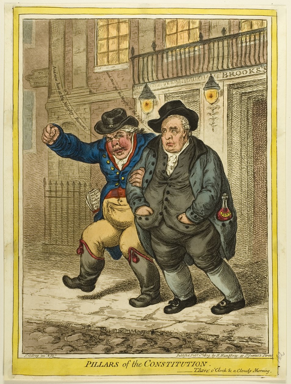 Pilíře ústavy od James Gillray