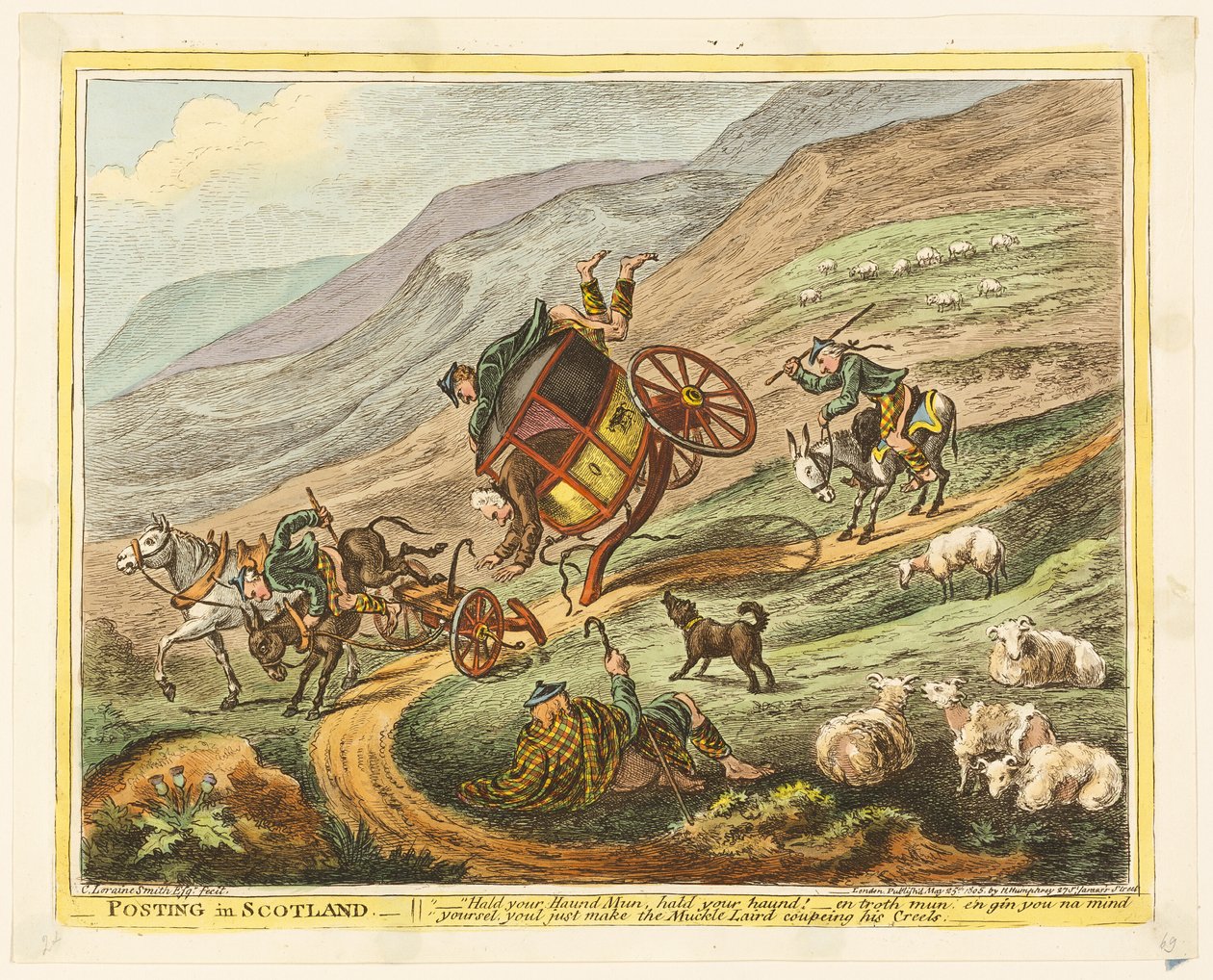 Vysílání ve Skotsku od James Gillray