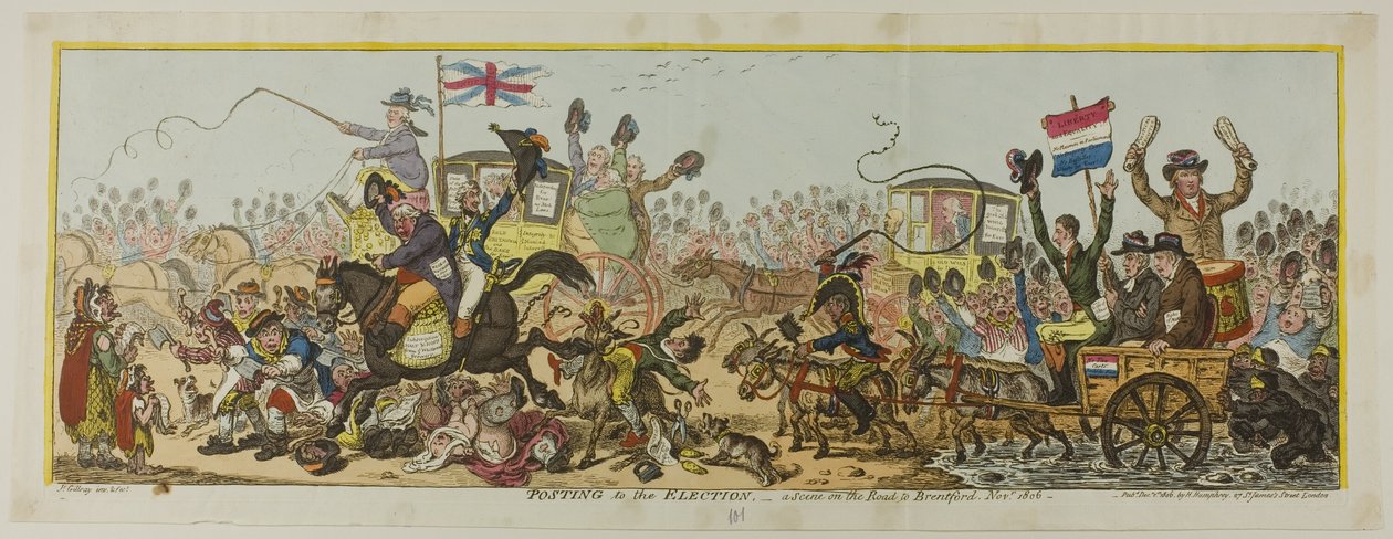 Vysílání k volbám od James Gillray