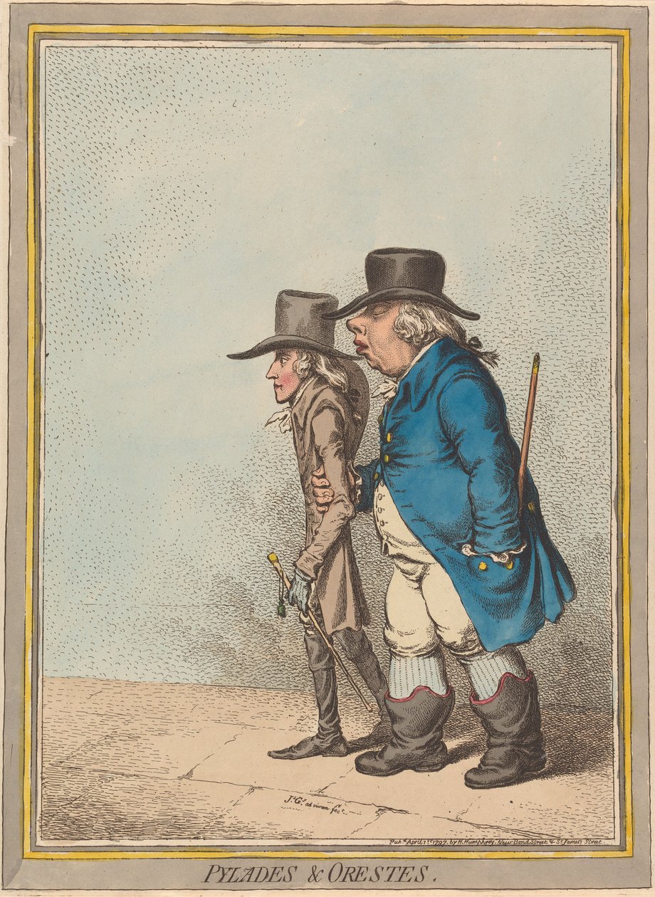Pylades & Orestes (Statthalter & sein Sekretär) od James Gillray