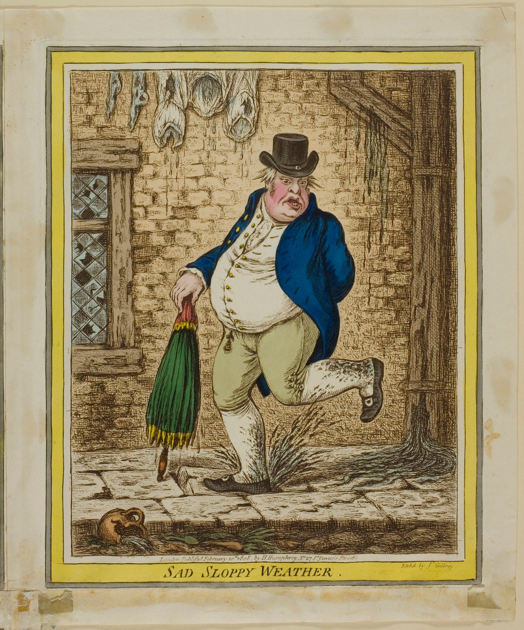 Smutné nedbalé počasí od James Gillray