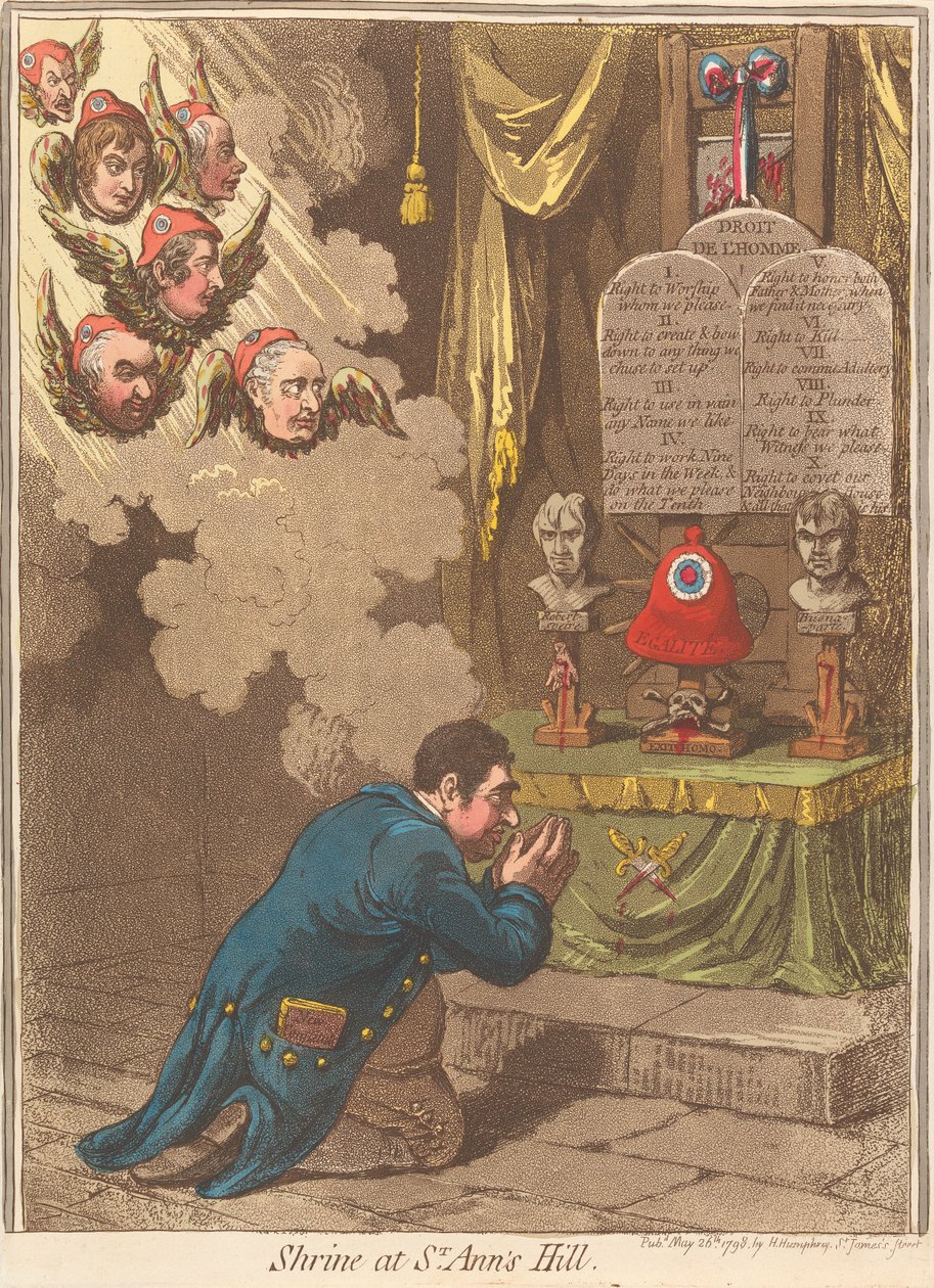 Svatyně na kopci svaté Anny od James Gillray
