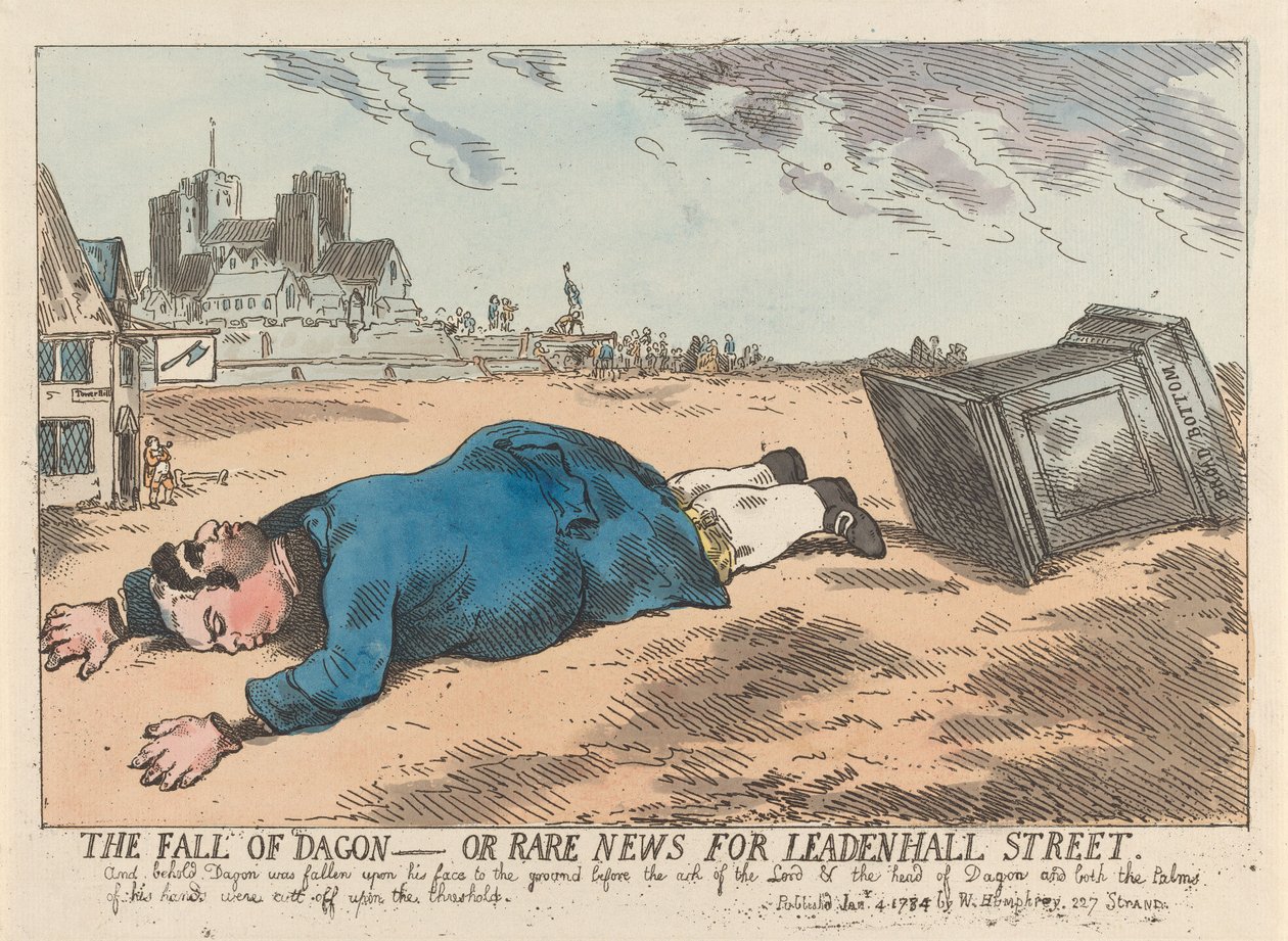 Pád Dagona - aneb Vzácné zprávy pro Leadenhall Street od James Gillray