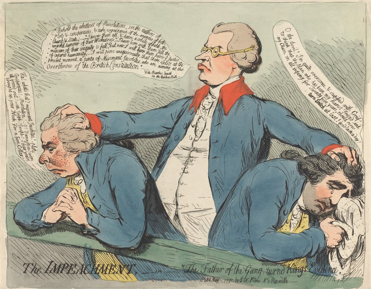 Impeachment - neboli - „Otec gangu, který se stal korunním svědkem“ od James Gillray