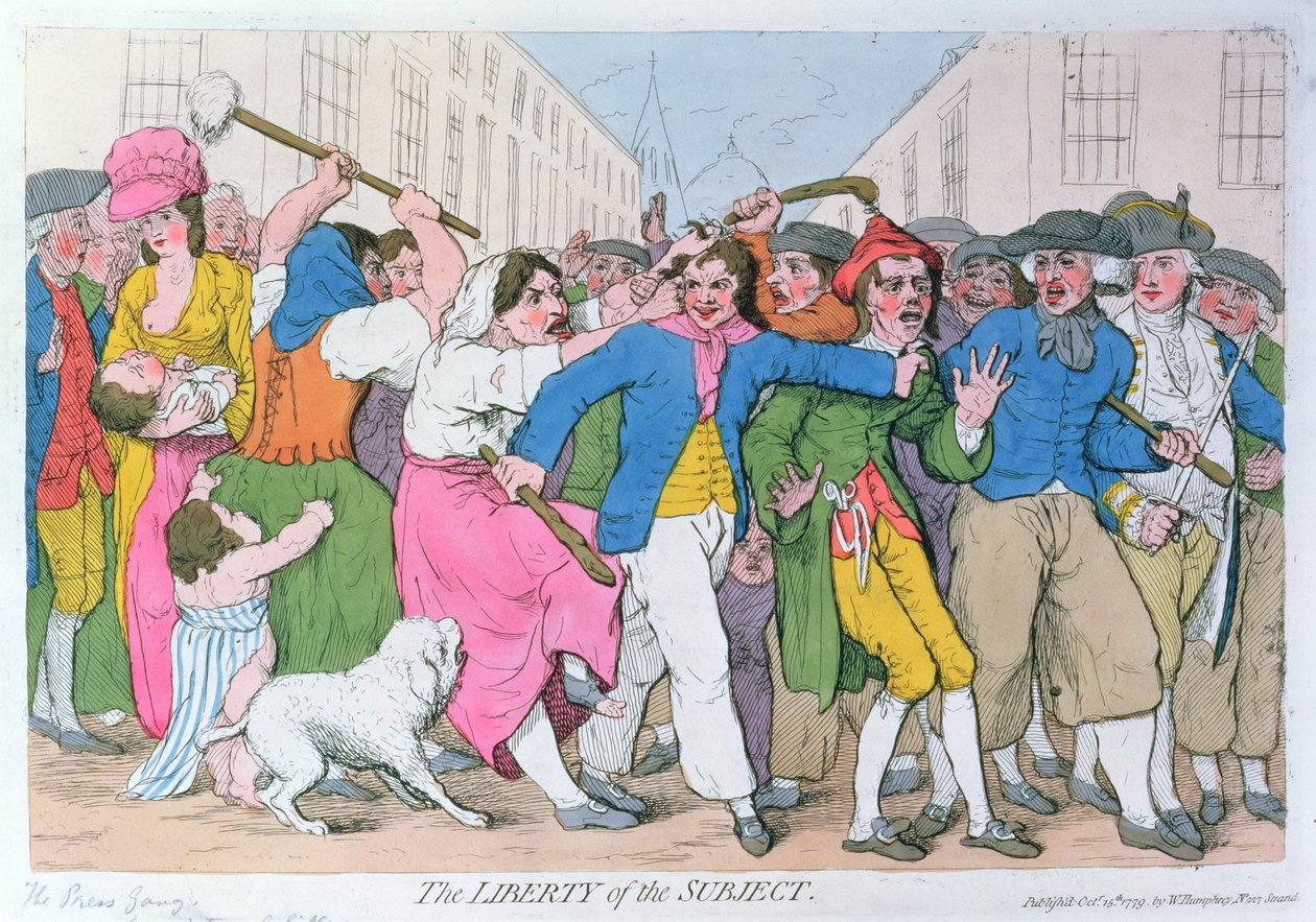 The Liberty of the Subject, publ. od H. Humphreyho, 15. října 1779 od James Gillray