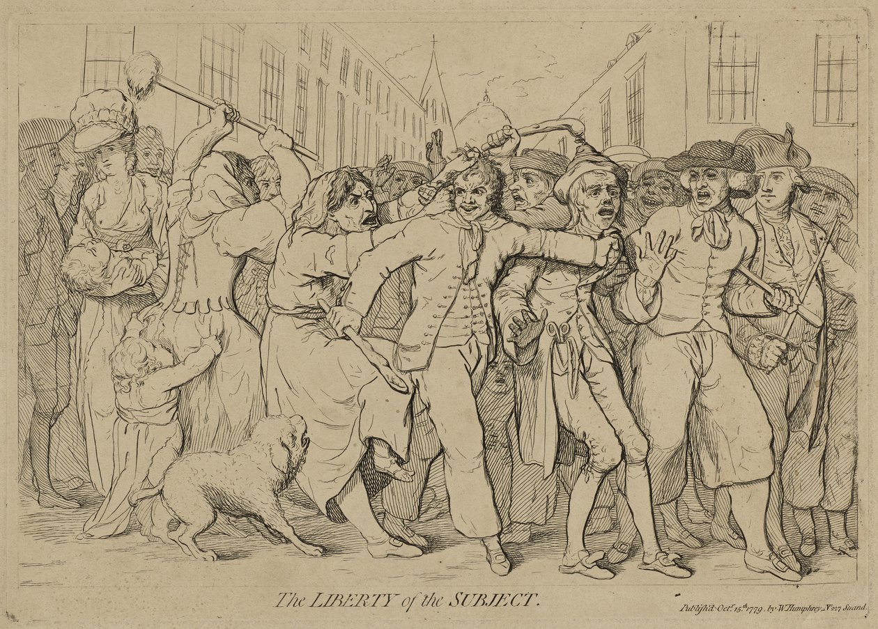 The Liberty of the Subject, publikovaná 15. října 1779 od James Gillray