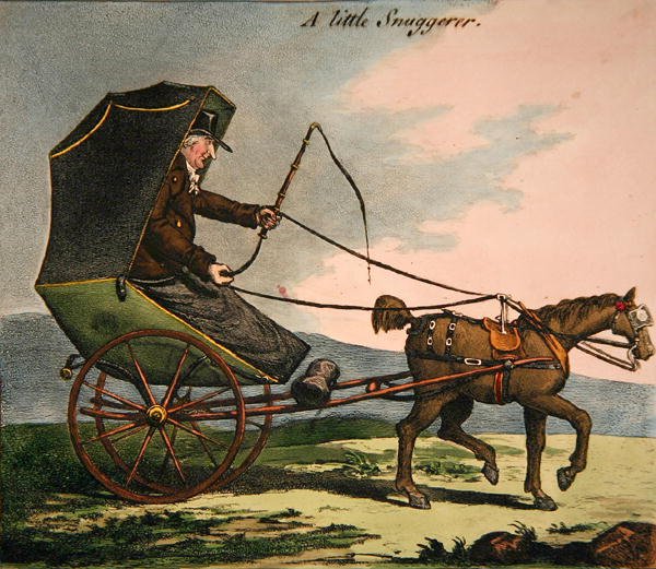 The Little Snuggerer (barevná rytina) od James Gillray